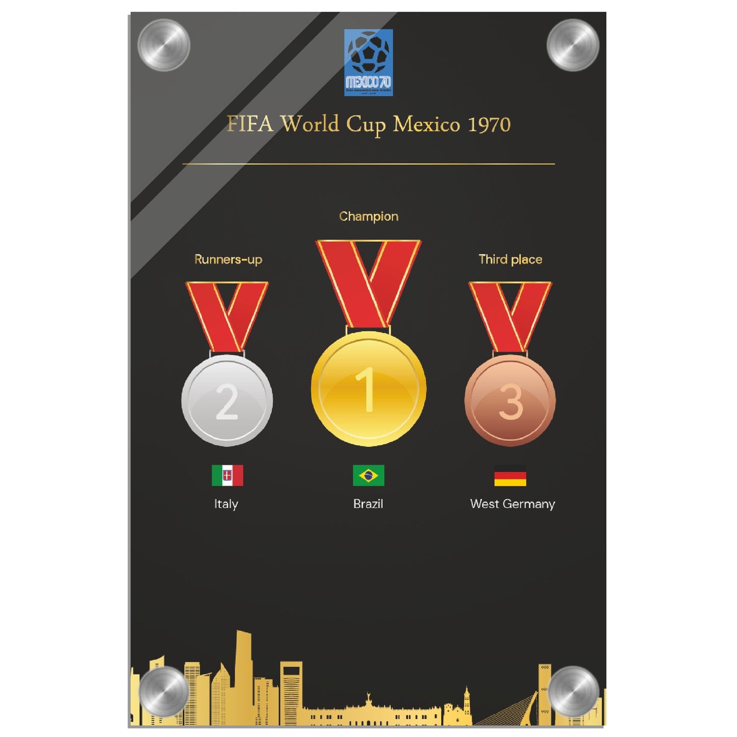 World Cup 1970 Mexico ( 1930-2022) - Acrylic Print