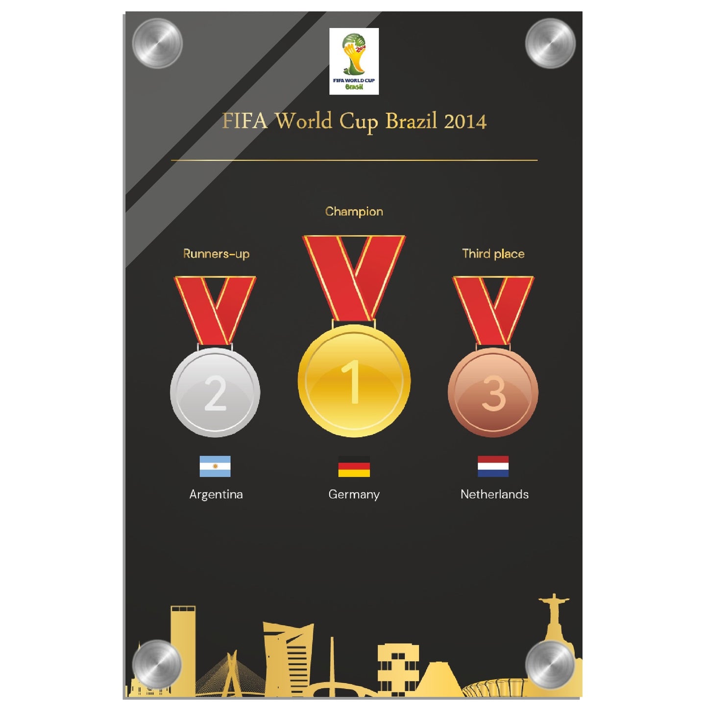 World Cup Brazil 2014 ( 1930-2022) - Acrylic Print