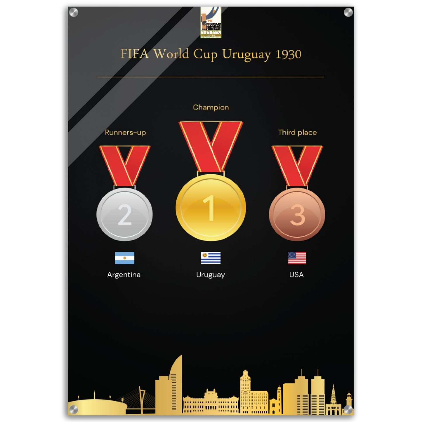 FiFa World Cup 1930 Uruguay ( 1930-2022) - Acrylic Print
