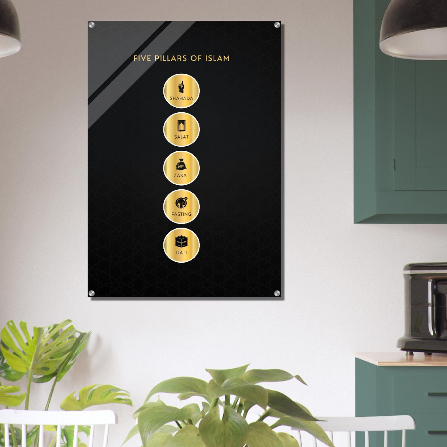 5 Pillars of Islam- Islamic Wall art- Acrylic Print