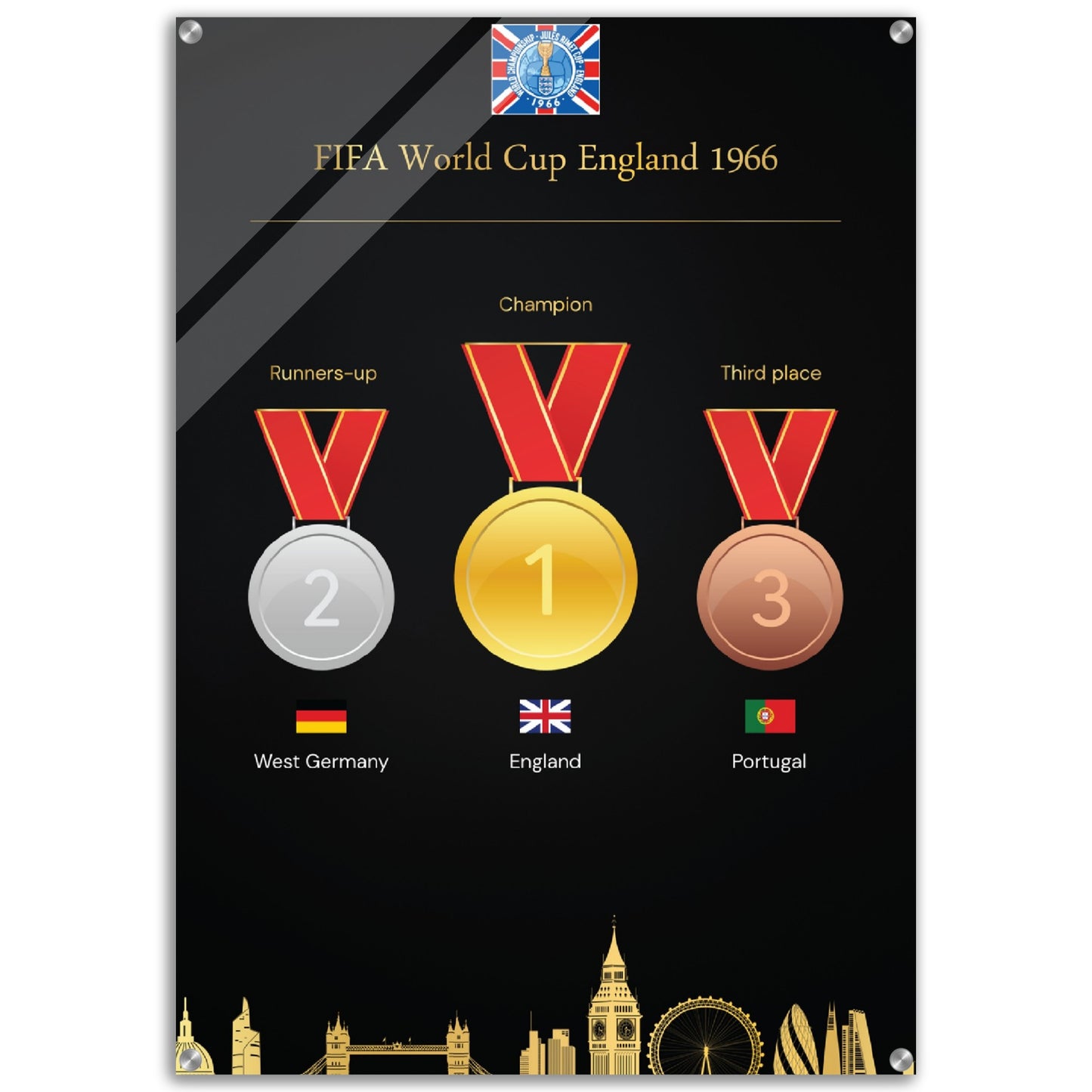 FiFa World Cup 1966 England ( 1930-2022) - Acrylic Prin