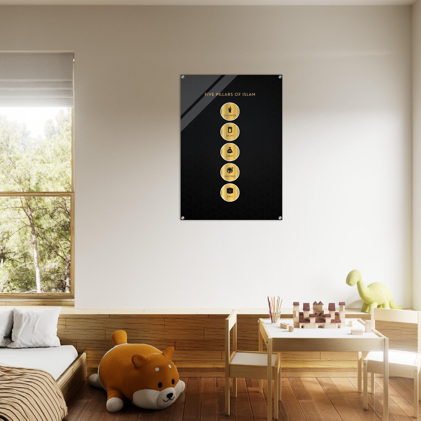 5 Pillars of Islam- Islamic Wall art- Acrylic Print