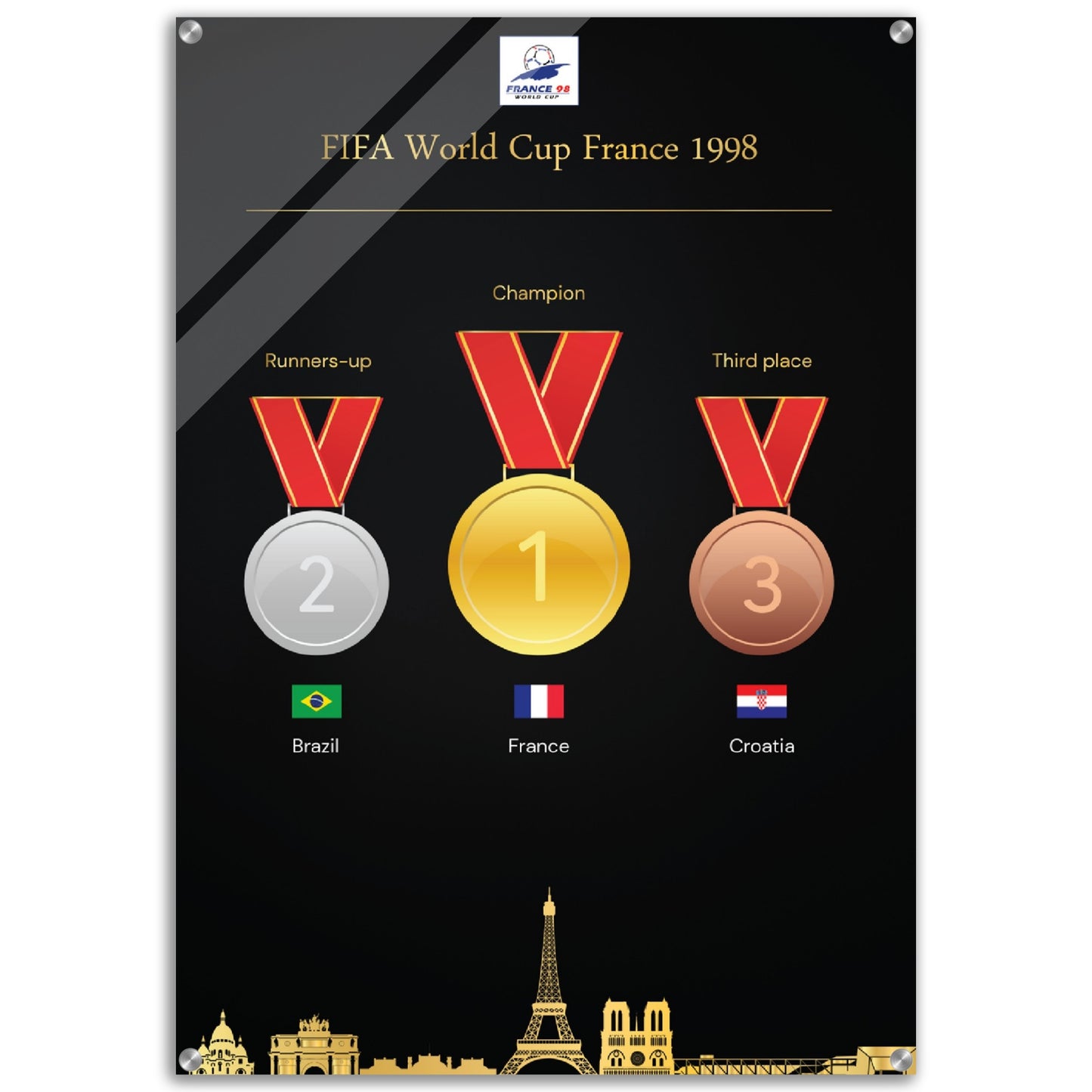 FiFa World Cup France 1998 ( 1930-2022) - Acrylic Print