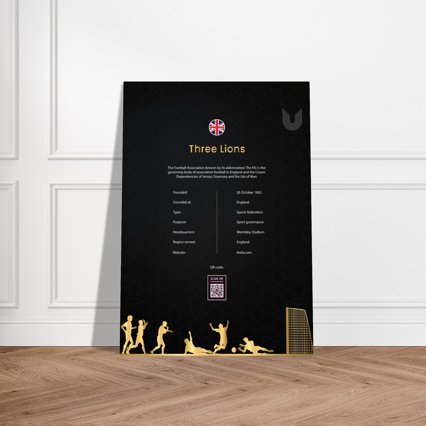 English League ( Three Lions )-Premium Matte Paper Poster