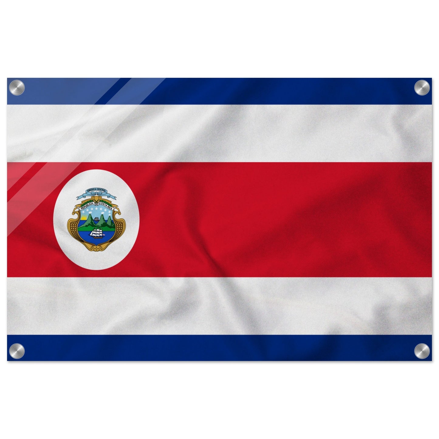 Costa Rica  Flag   -  Acrylic Print