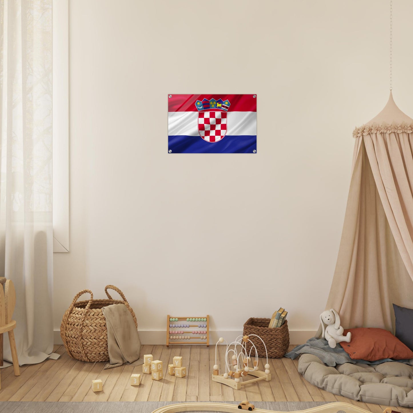 Croacia  Flag   -  Acrylic Print