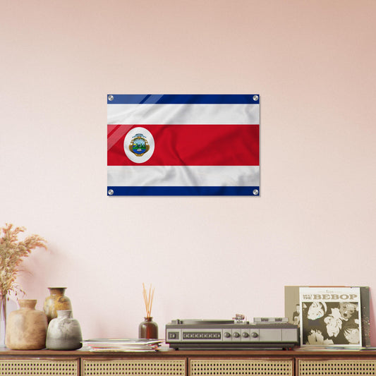 Costa Rica  Flag   -  Acrylic Print