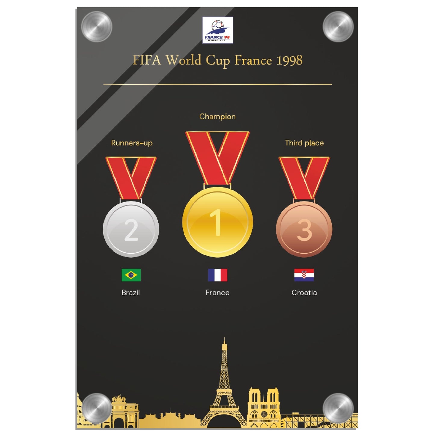 World Cup France 1998 ( 1930-2022) - Acrylic Print