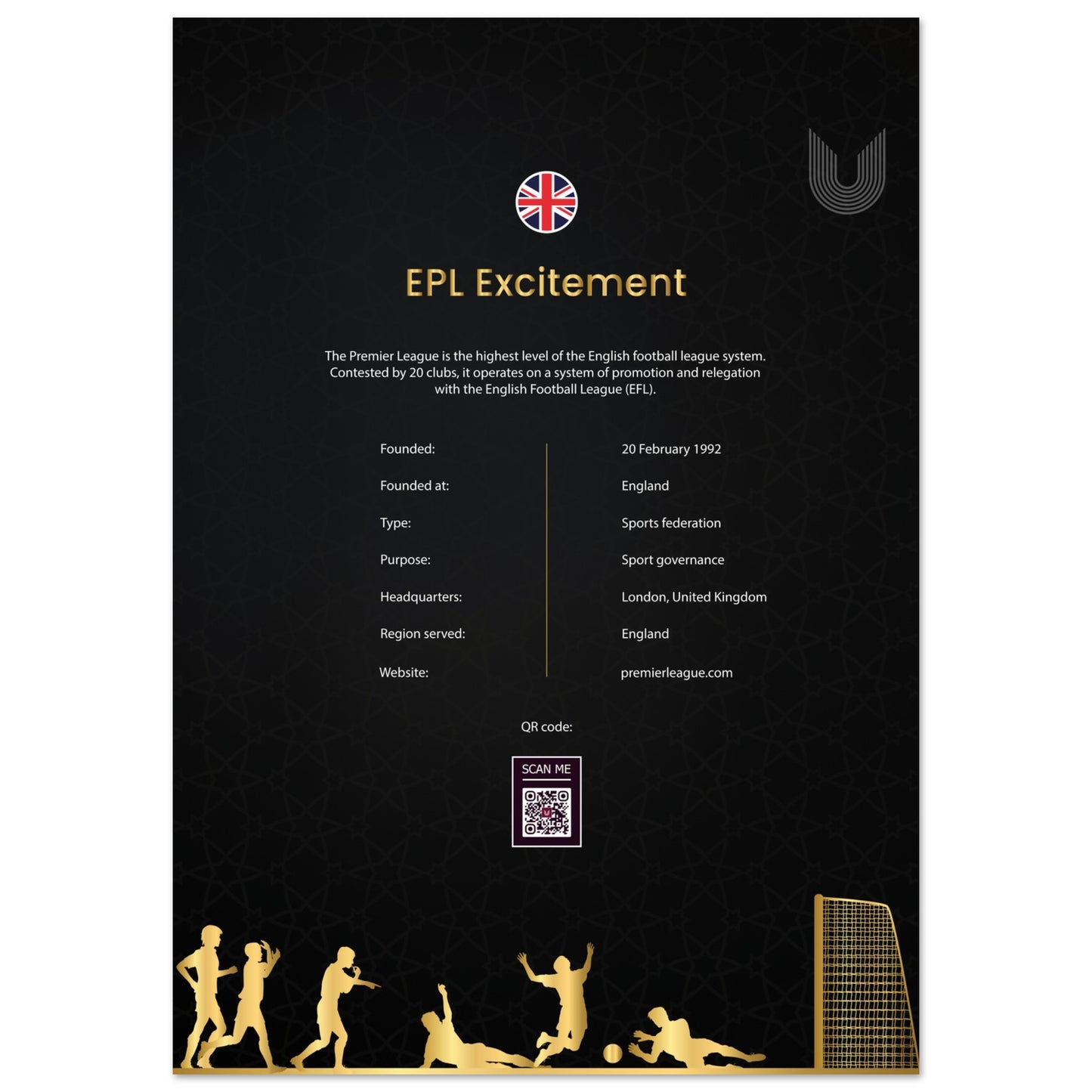 EPL Excitement - Matte Paper Poster