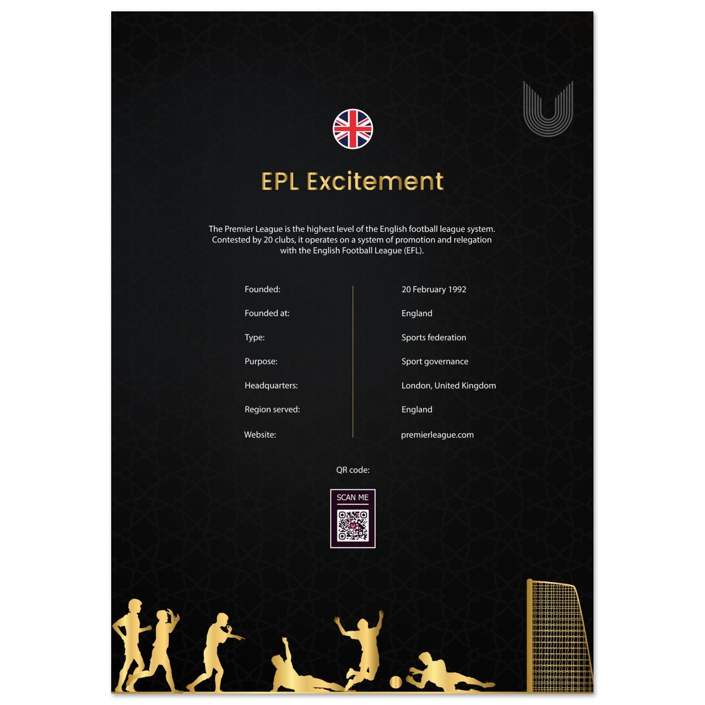 EPL Excitement - Matte Paper Poster