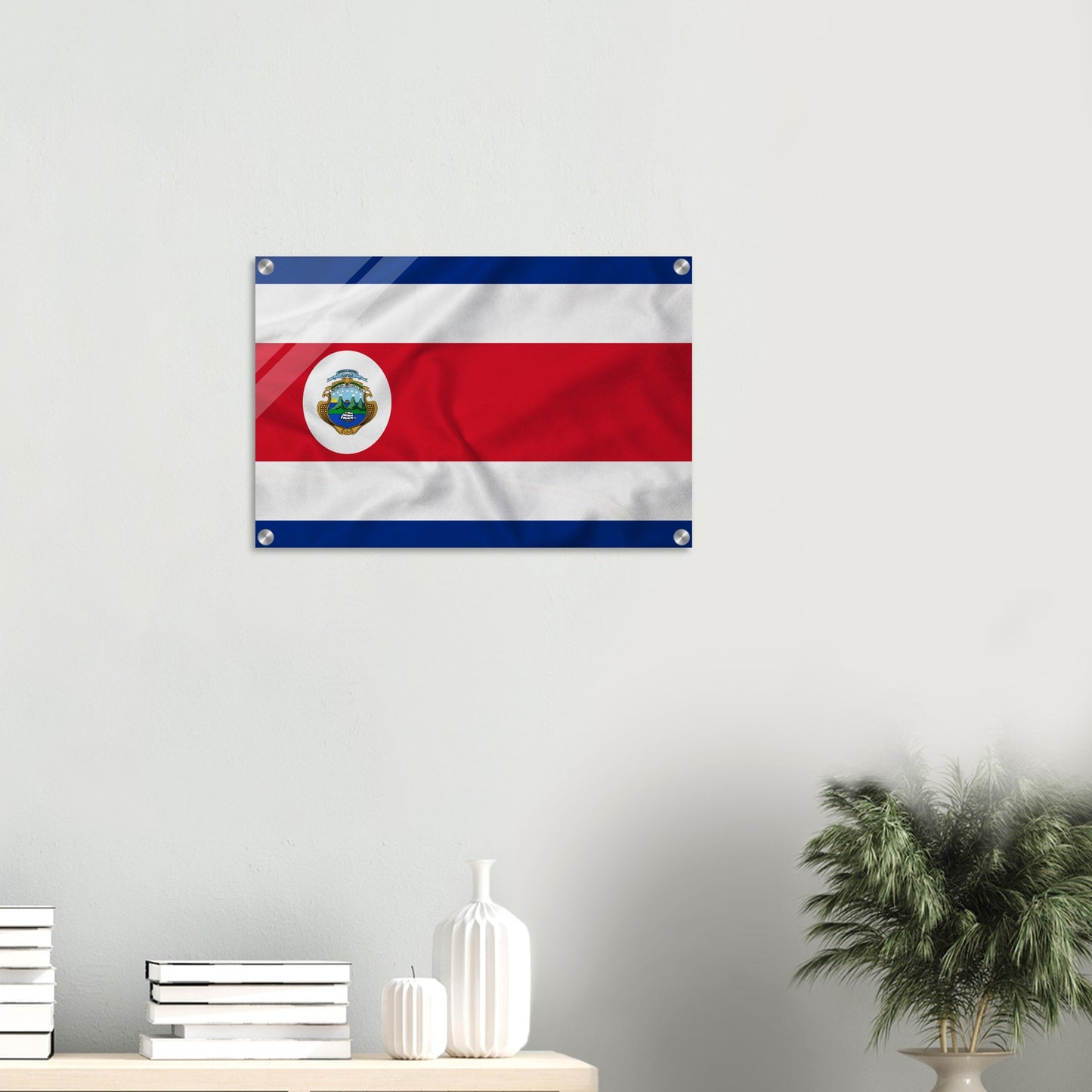 Costa Rica  Flag   -  Acrylic Print