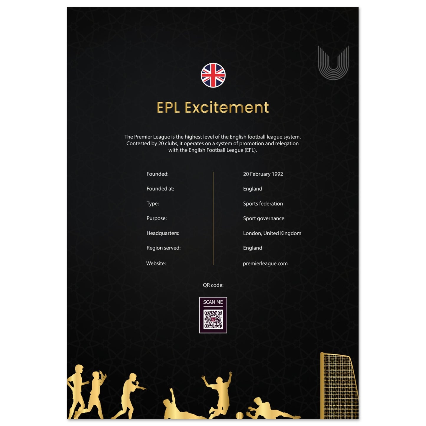 EPL Excitement - Matte Paper Poster