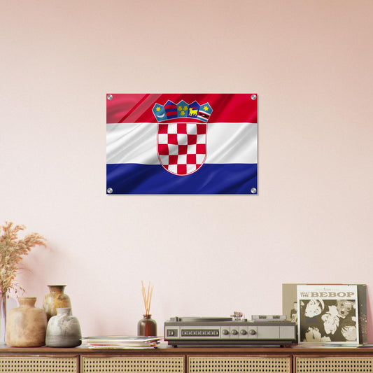 Croacia  Flag   -  Acrylic Print