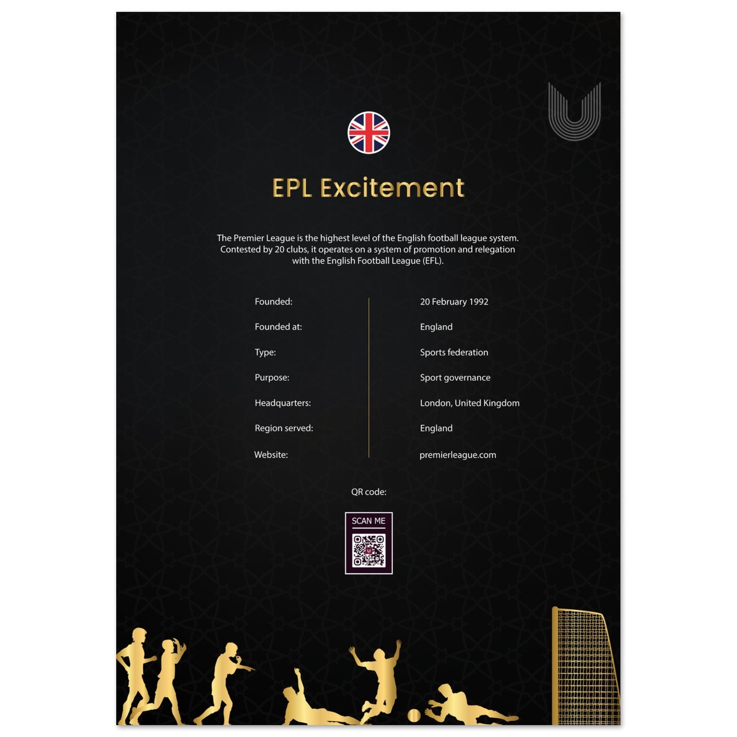 EPL Excitement - Matte Paper Poster