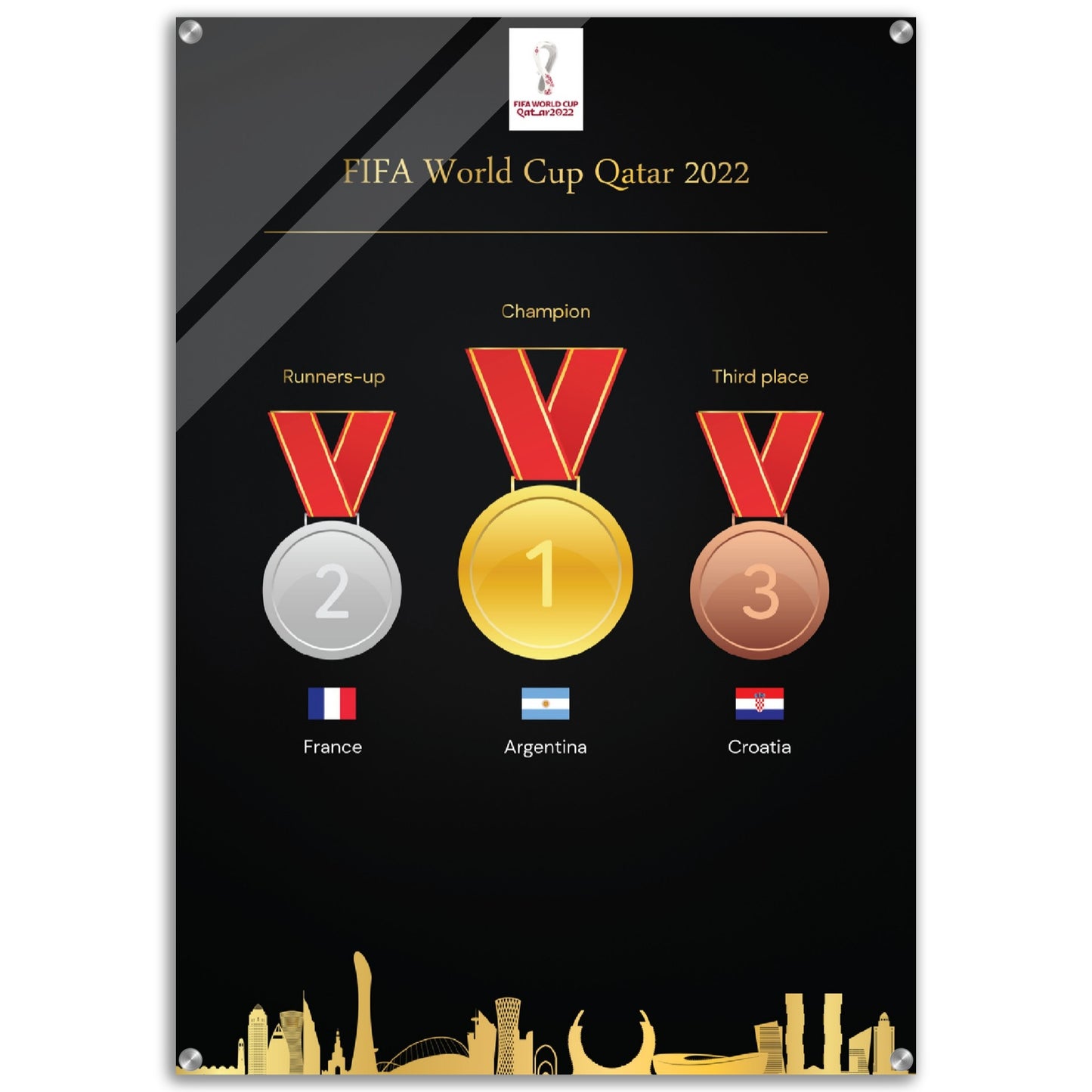 Fifa World Cup Qatar 2022(1930-2022) - Acrylic Print